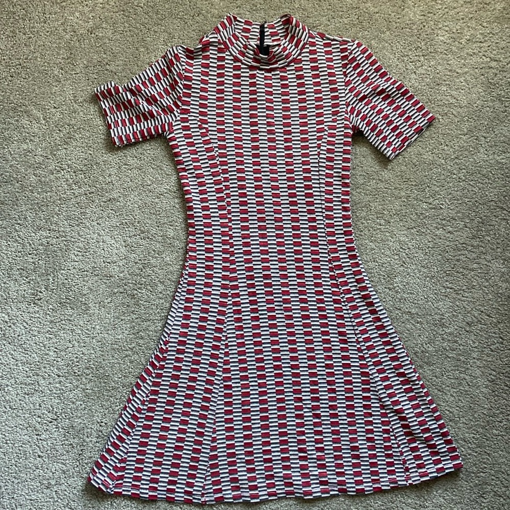 Petite Top shop dress
Red,gray &white light weight 
Great condition